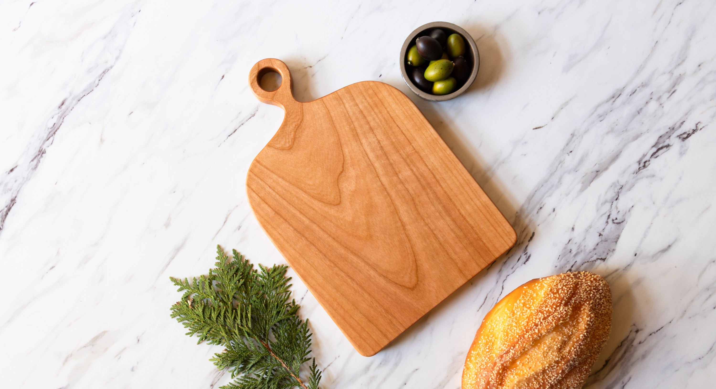 Solid Wood Cherry Cutting Board, No Glue, Non-Toxic. Handmade in USA