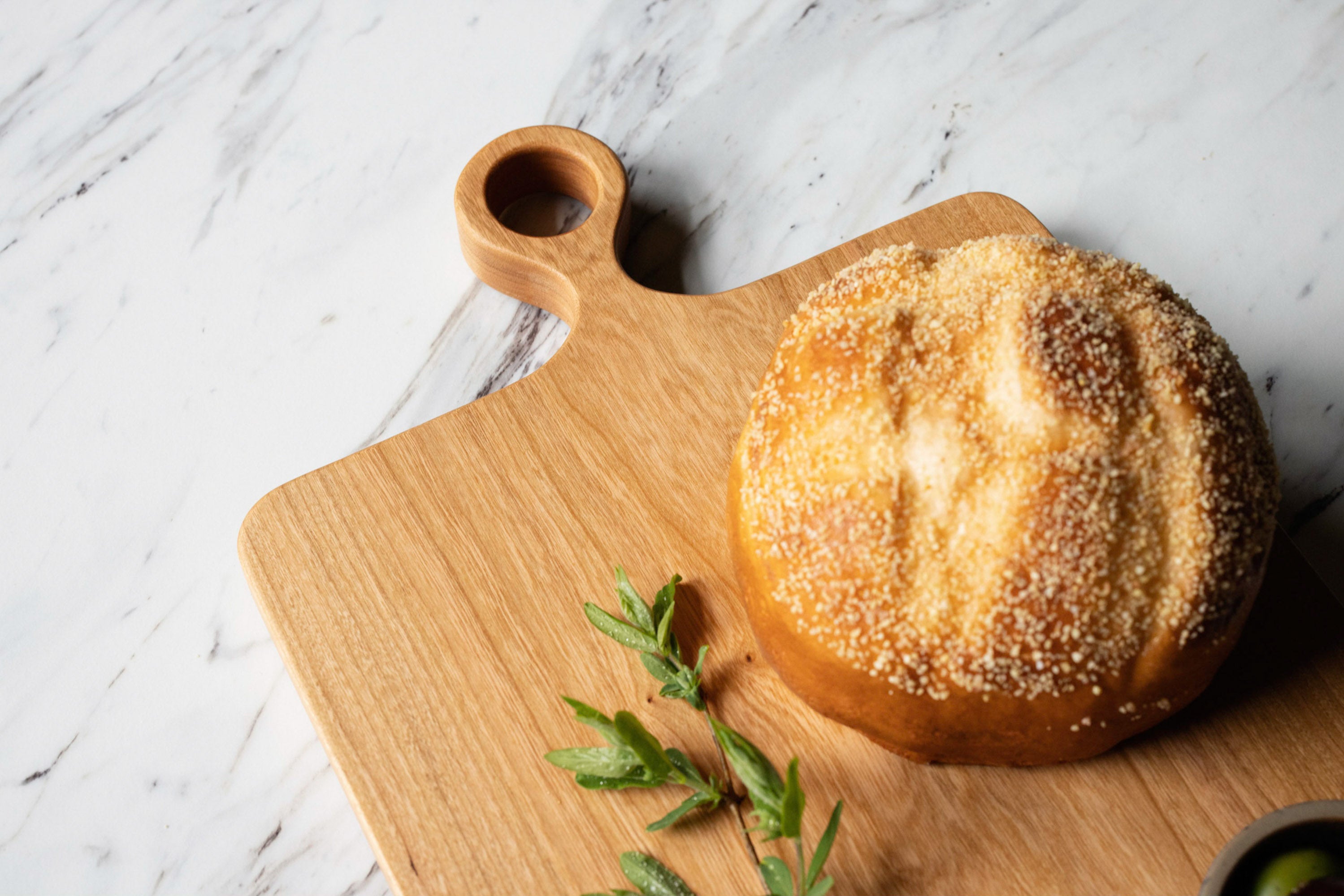 Solid, One Piece, Wood Cherry Cutting Board with a Handle