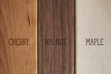Wide Cherry Farmhouse Cutting Board with Handle - No Glue - Organic Finish