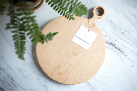 Round Maple Wood Cutting Board
