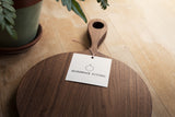 Wagner Round Wood Serving/Cutting Board with Long Handle
