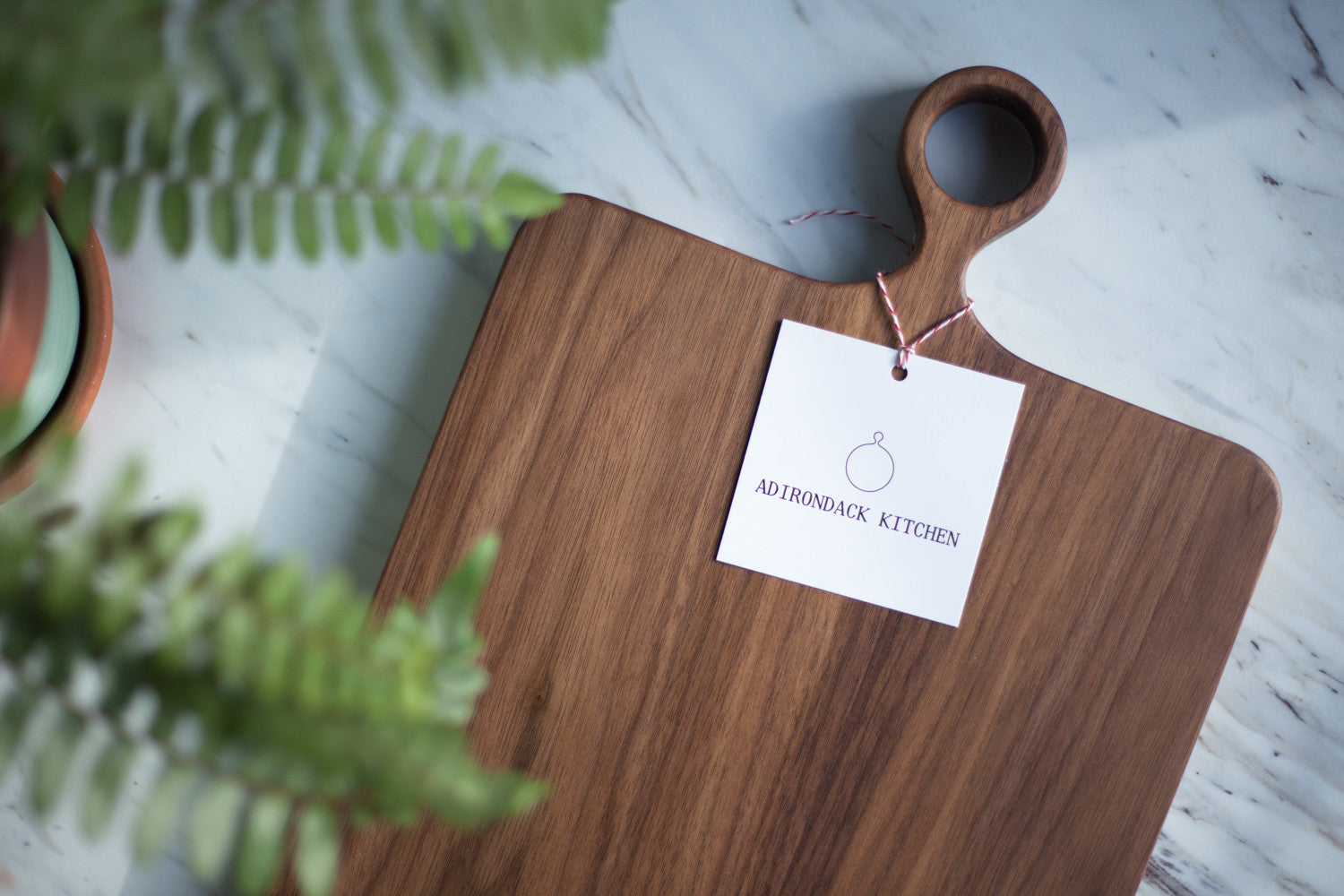 Wide Walnut Farmhouse Cutting Board with Handle - No Glue - Organic Finish - Walnut / No