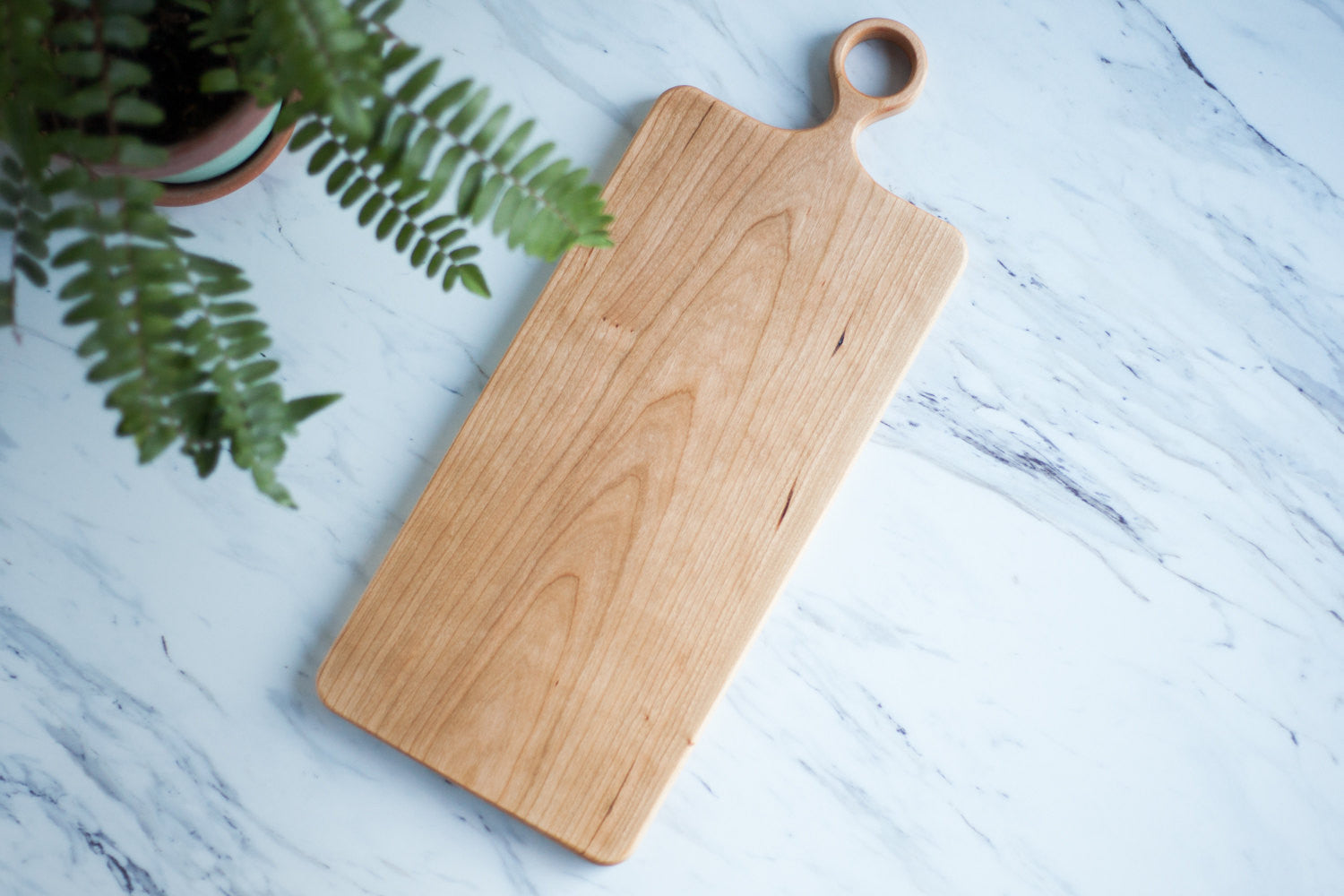 Large Baguette Bread/ Charcuterie Board - No Glue - Organic Finish - Cherry